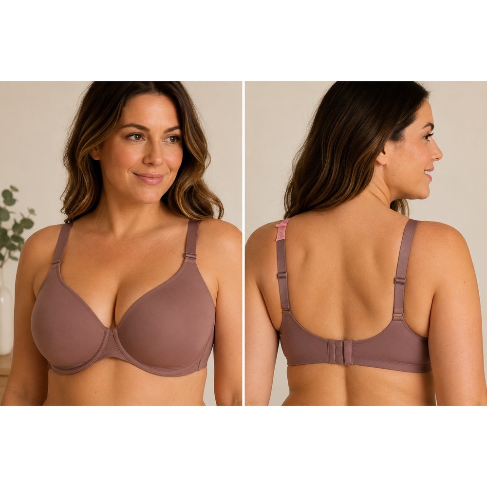 Ambrielle‎ Super Soft Full Coverage Bra 38DDD Nutmeg Spice Underwire 302708 NEW